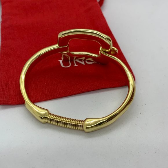 UNO de 50 Bracelet GODDESS BRACELET Gold-plated squared link hook clasp Bracelet - Picture 2 of 9